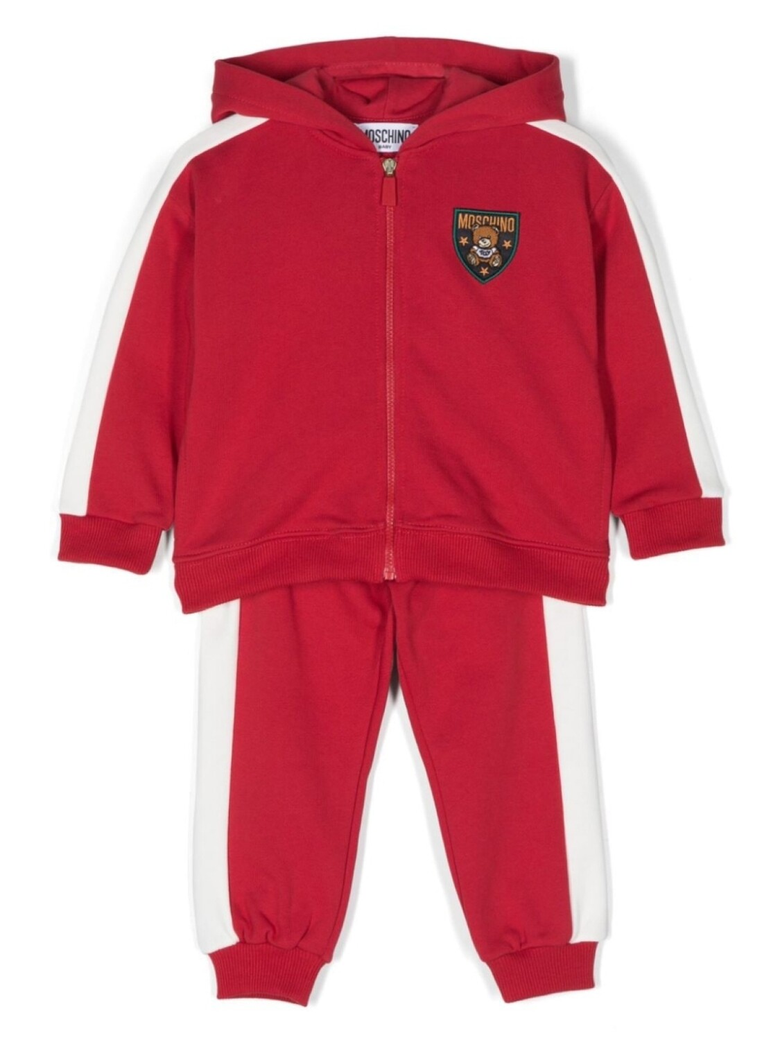 

Moschino Kids спортивный костюм с нашивкой «Медвежонок Тедди», красный