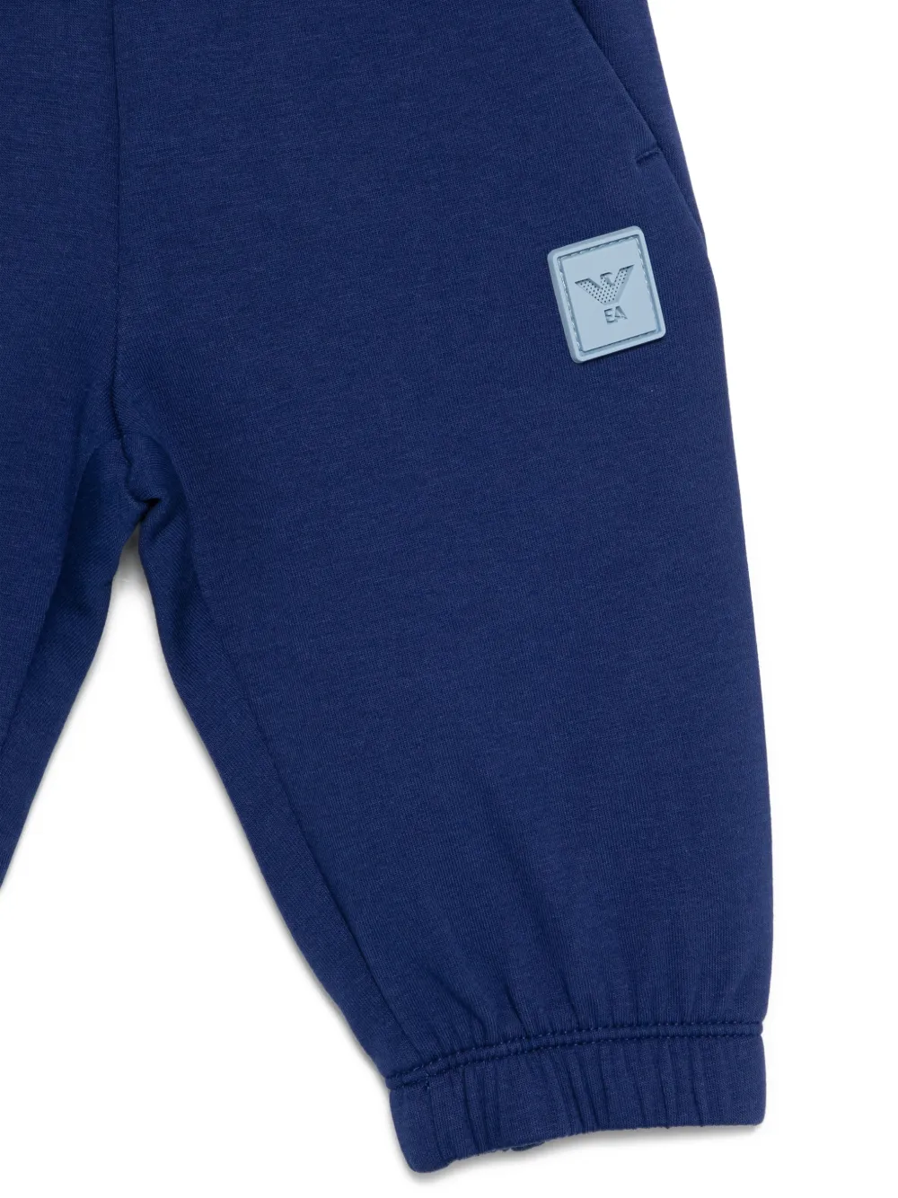 Спортивные брюки с эластичным поясом Emporio Armani Kids, синий — фото 3