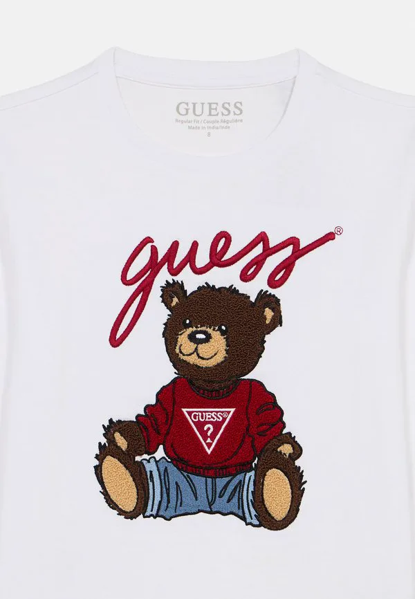 Детская футболка унисекс с длинными рукавами Guess, Pure White — фото 4