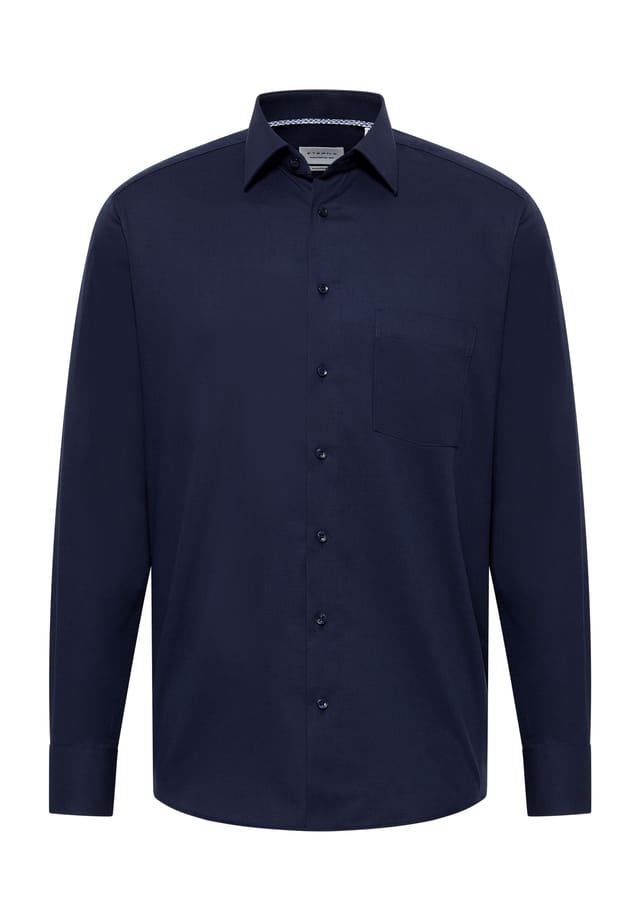 

Рубашка из хлопка современный крой Eterna, синий