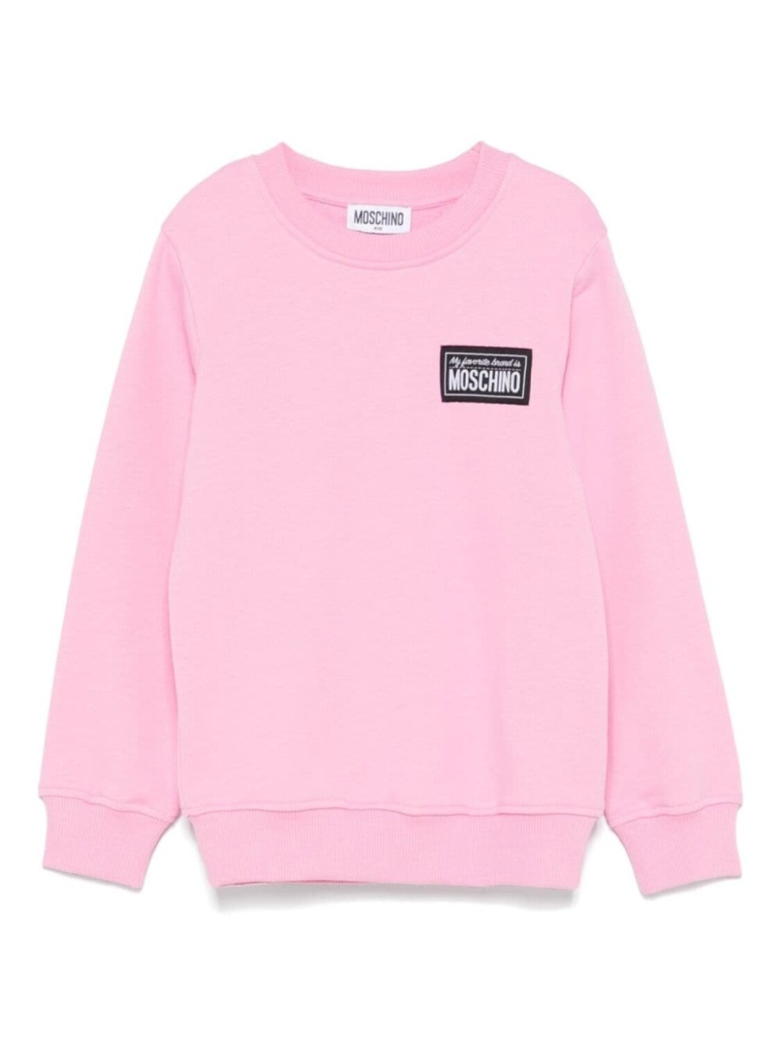 

Moschino Kids толстовка с нашивкой-логотипом, розовый