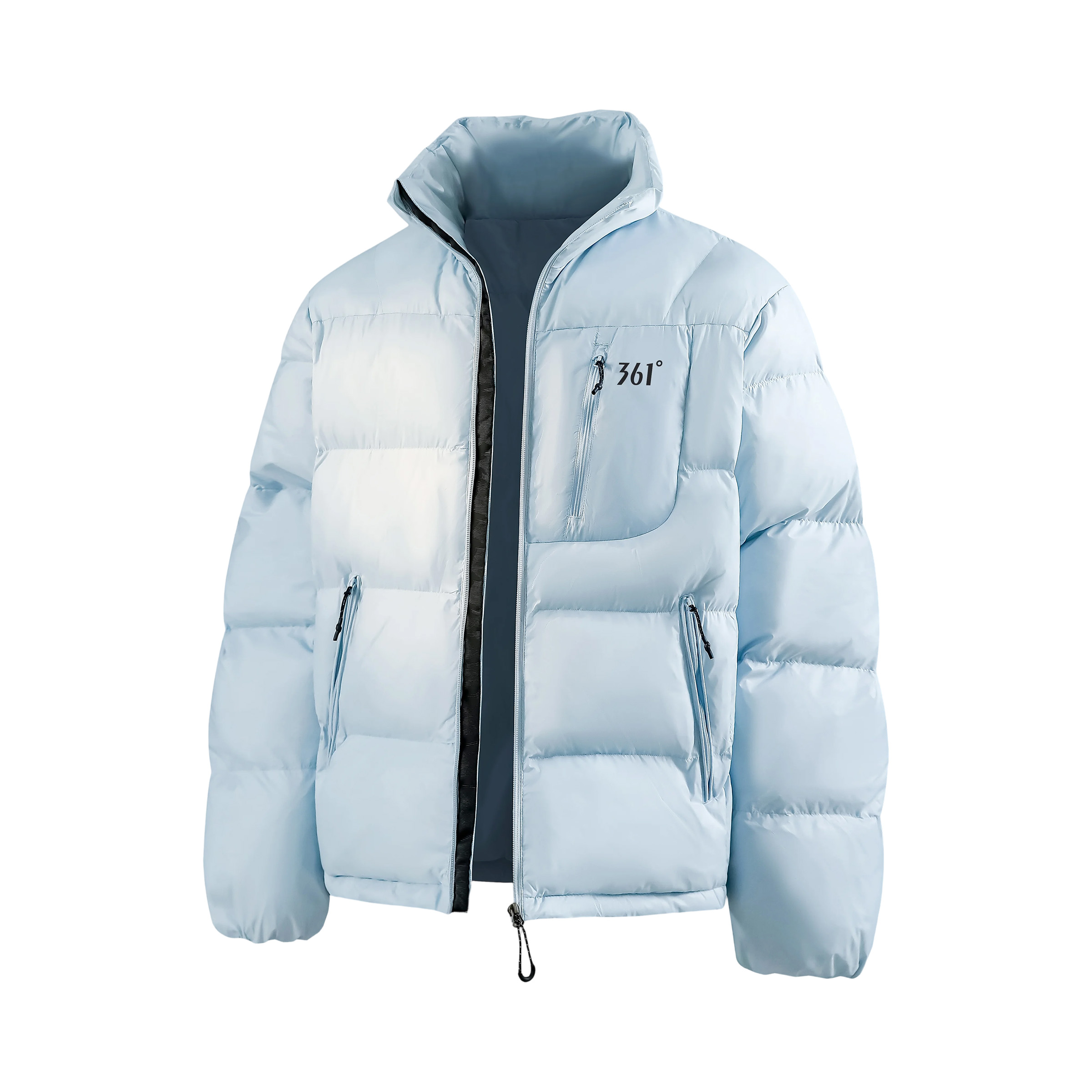 

361° Пуховик Unisex Fruit Pink Blue Stand Collar утепленный