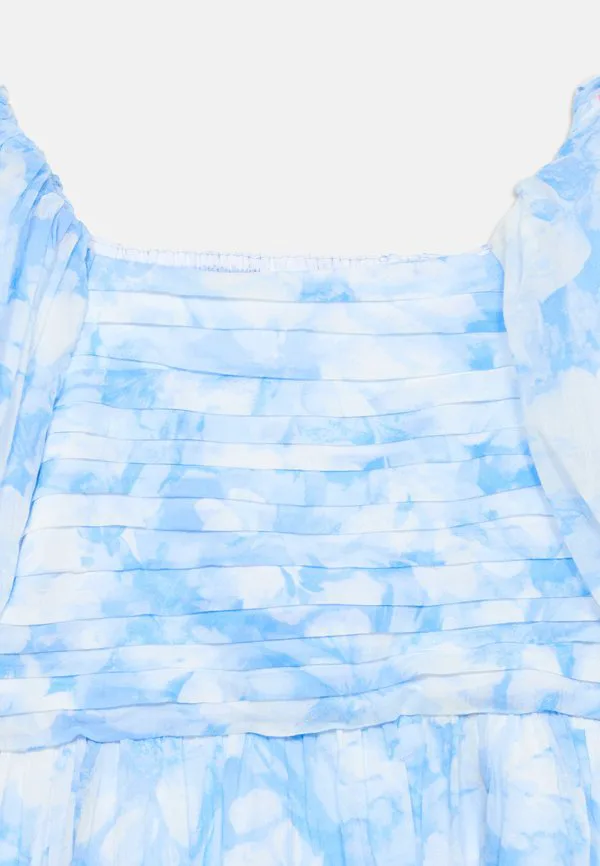 Платье emerson puff day Abercrombie & Fitch, White/Blue — фото 4