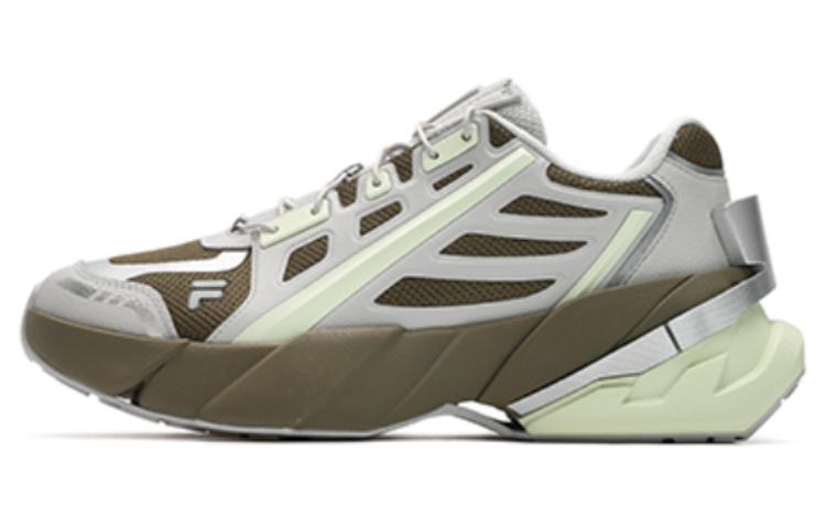 

Fila Fusion Мужские низкие повседневные кроссовки TI-22 с амортизацией и износостойким покрытием, зелено-серый