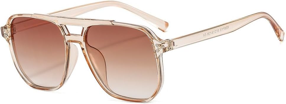 

Оптовая продажа 100 ретро-солнцезащитных очков квадратной формы в классическом стиле 70-х годов, пластиковая оправа, защита UV400, оптовая партия для оптовых продавцов ENSARJOE, 1pcs-champagne