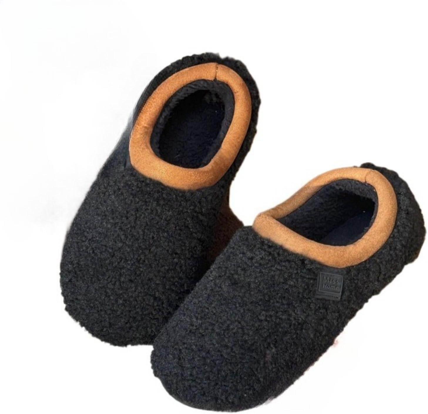 

Тапочки Azttoztto Fuzzy для женщин и мужчин - мягкая подошва, нескользящие домашние тапочки с уютной флисовой подкладкой для дома, зимы и комфортного отдыха (разные цвета), черный