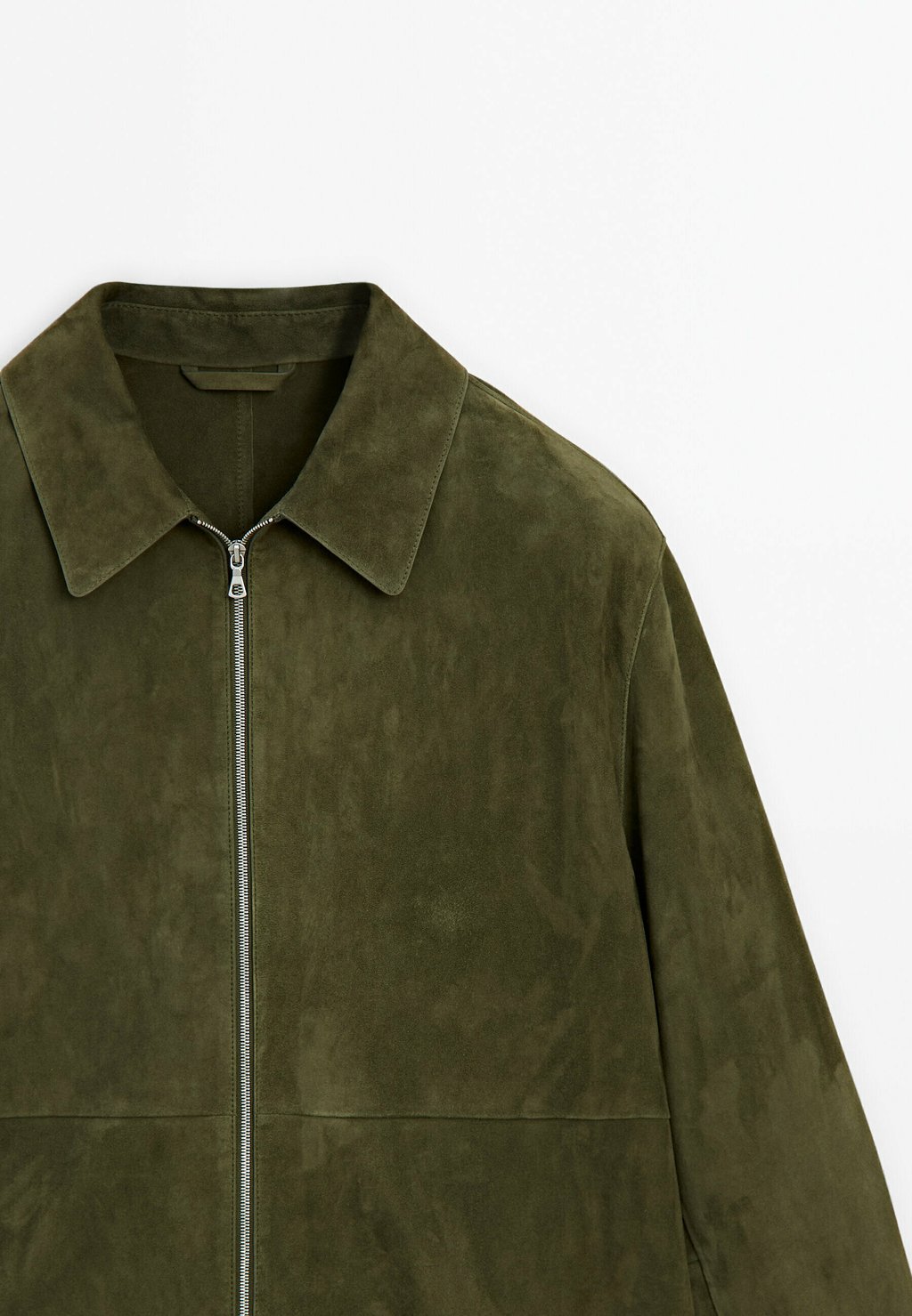 

Кожаная куртка Massimo Dutti, хаки