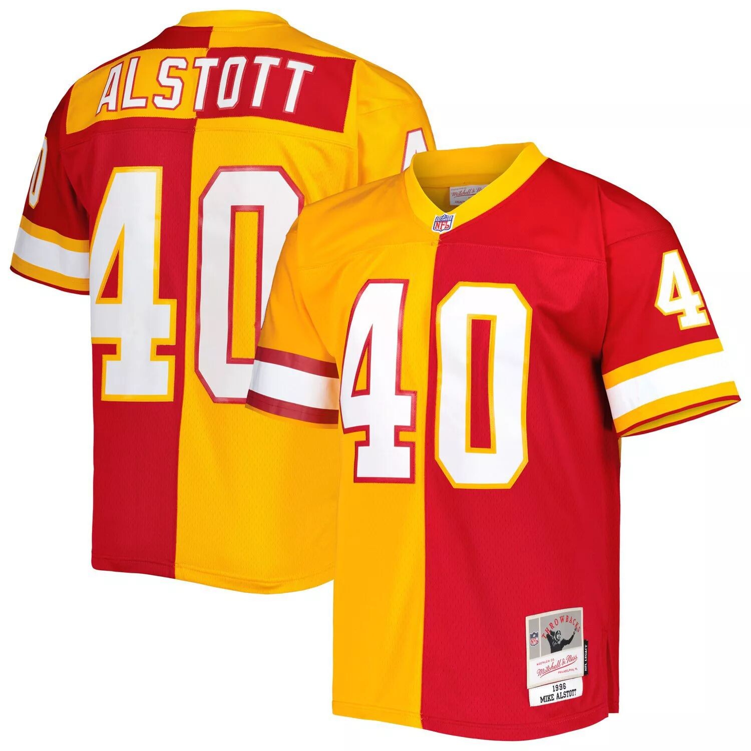 

Мужская футболка Mitchell & Ness Mike Alstott оранжево-красная Tampa Bay Buccaneers 1996 Split Legacy Replica Jersey, Красный, Мужская футболка Mitchell & Ness Mike Alstott оранжево-красная Tampa Bay Buccaneers 1996 Split Legacy Replica Jersey