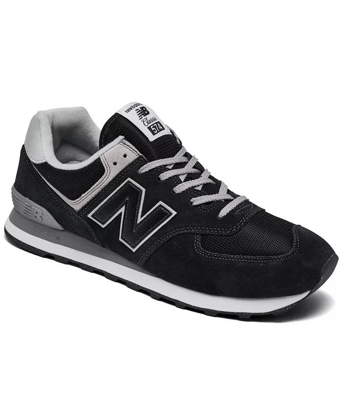 

Мужские повседневные кроссовки 574 от Finish Line New Balance, черный