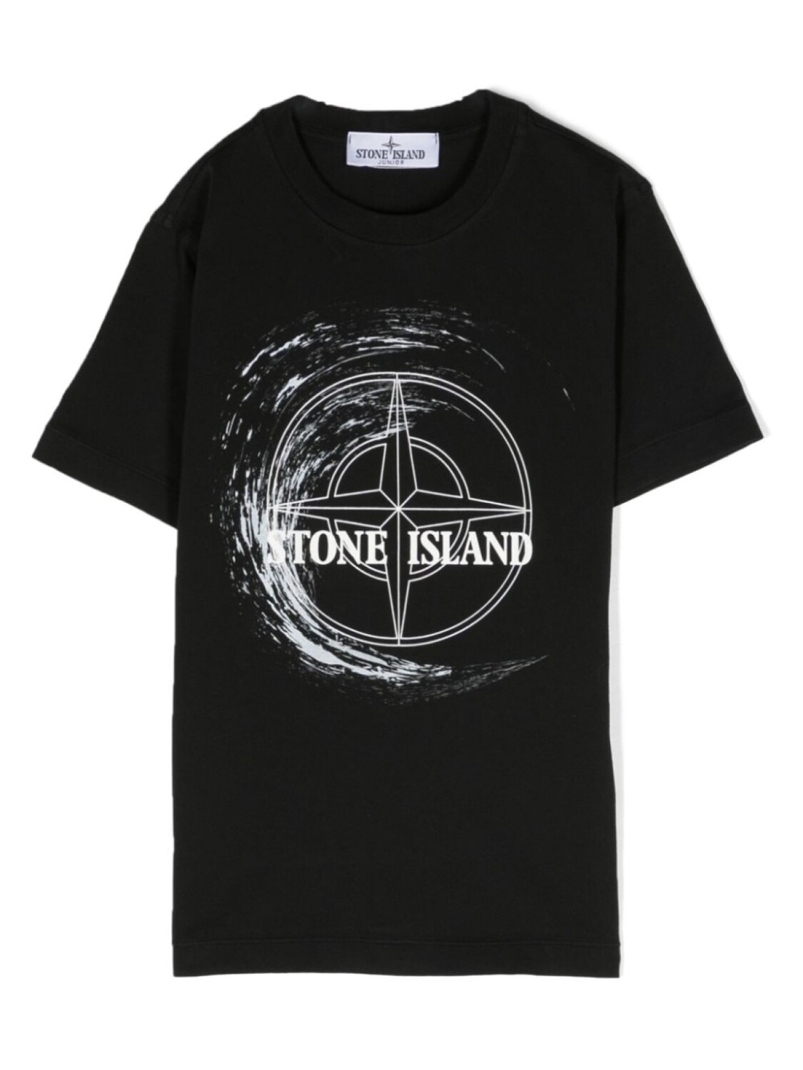 

Stone Island Junior футболка с логотипом, черный