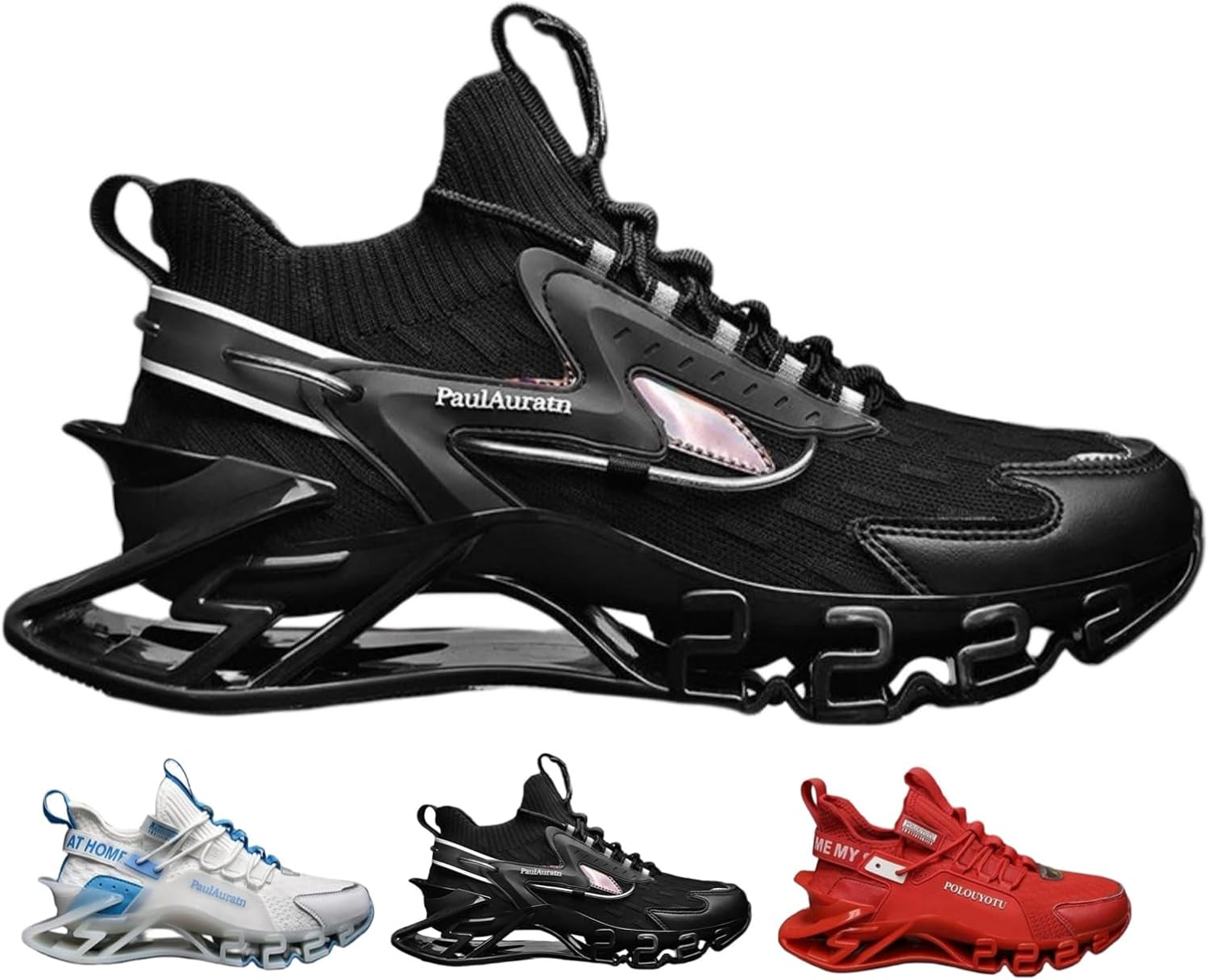 

Кроссовки MACEFIL для мужчин и женщин с массивной подошвой, легкие и дышащие, для бега, черный