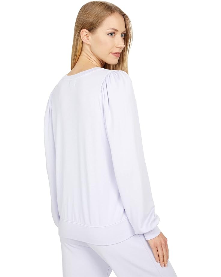 

Толстовка SUNDRY Puffy Sleeve Super Soft Viscose Fleece Sweatshirt, цвет Orchid