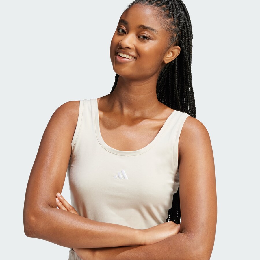 Майка ADIDAS SPORTSWEAR Sports Top Essentials, светло-серый — фото 3