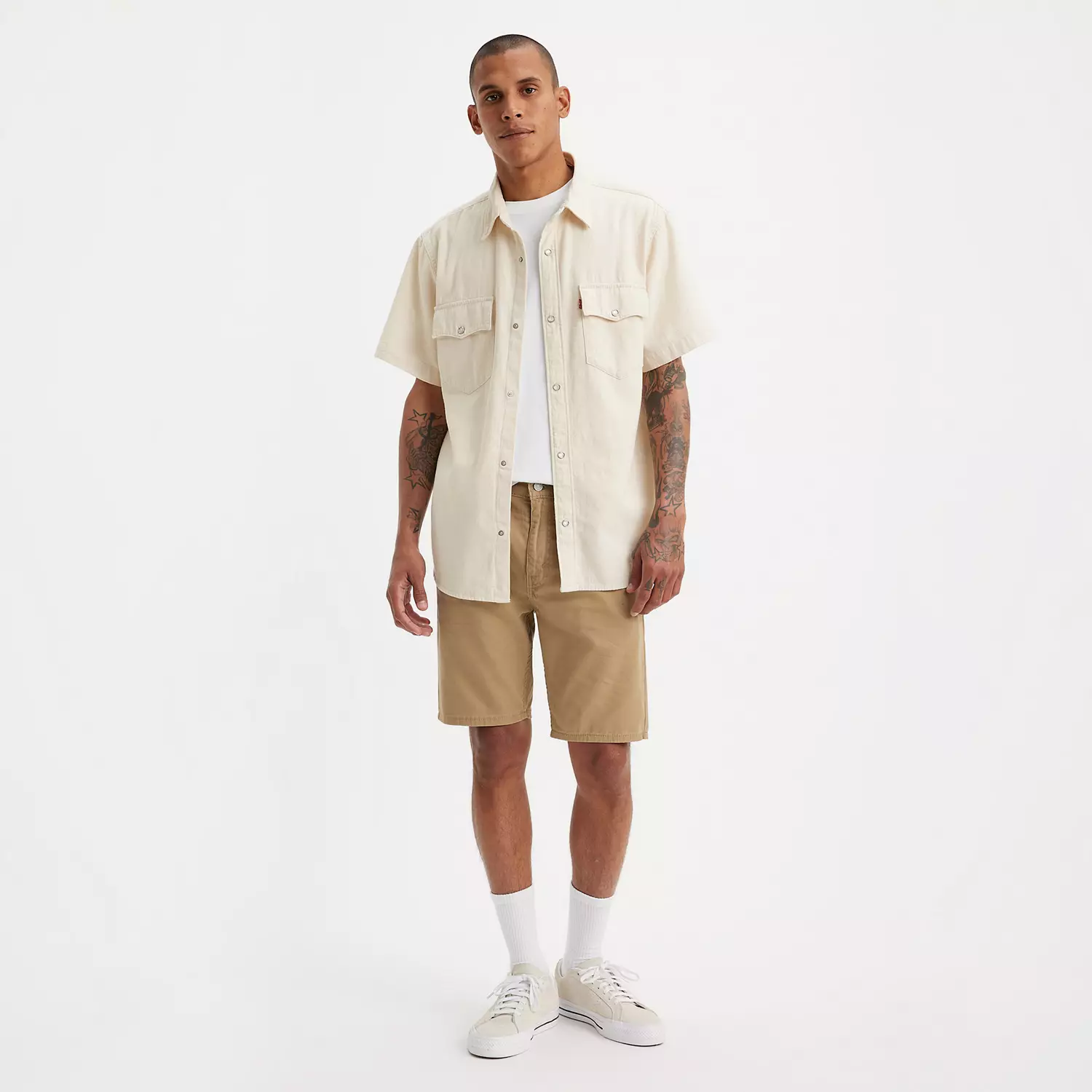 

412 Узкие мужские шорты 9 дюймов Levi's, цвет Harvest Gold - Tan