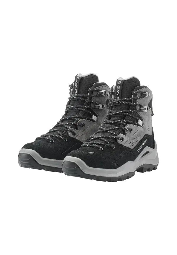 Кроссовки горные Wandax GTX Mid JR Mountain Shoes Lowa, черно-серый — фото 2