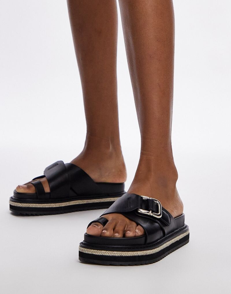 

Черные эспадрильи с пряжкой Topshop Jenny