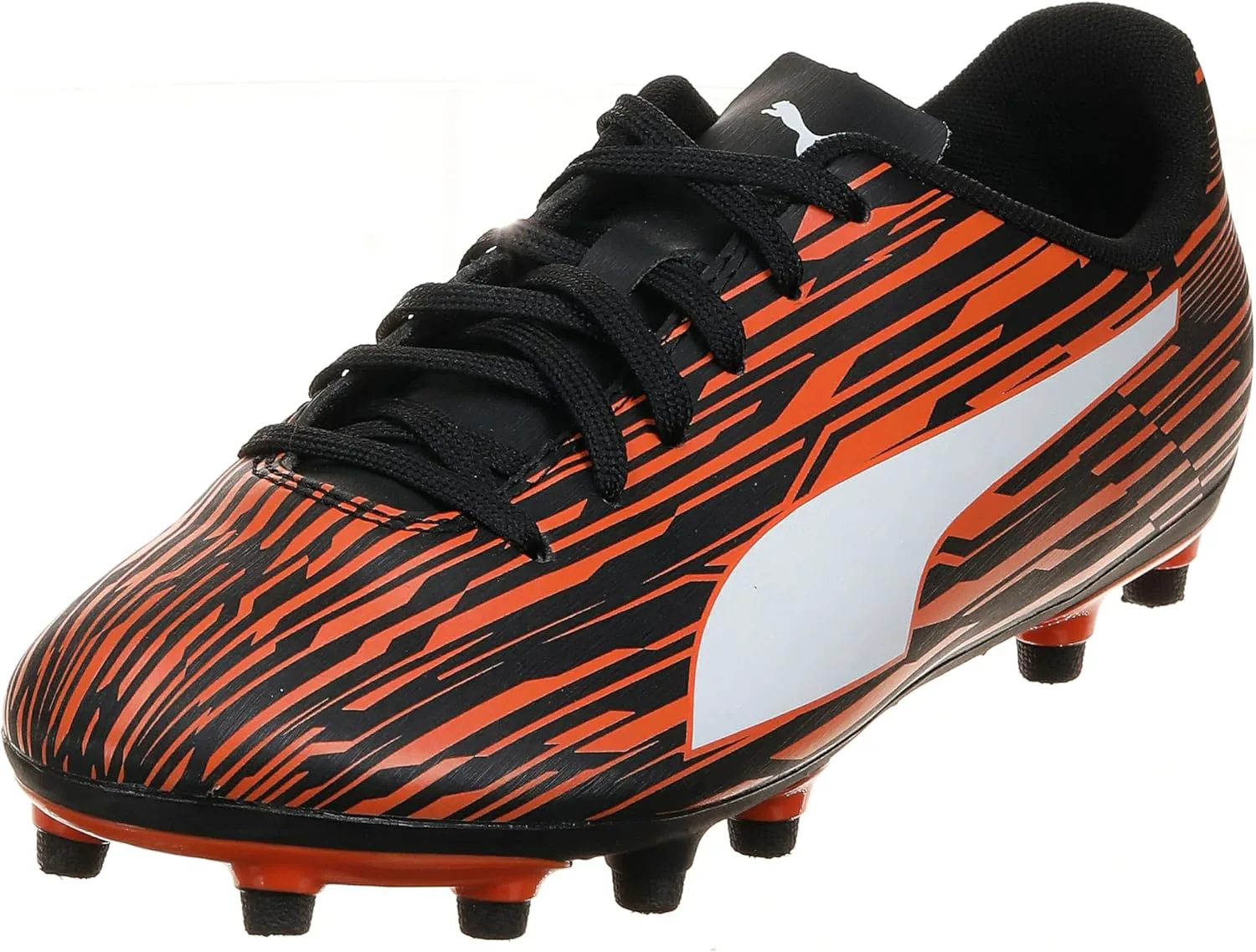 Футбольные бутсы Puma Men's Rapido III Firm для игры на искусственном газоне, черно-белый — фото 4