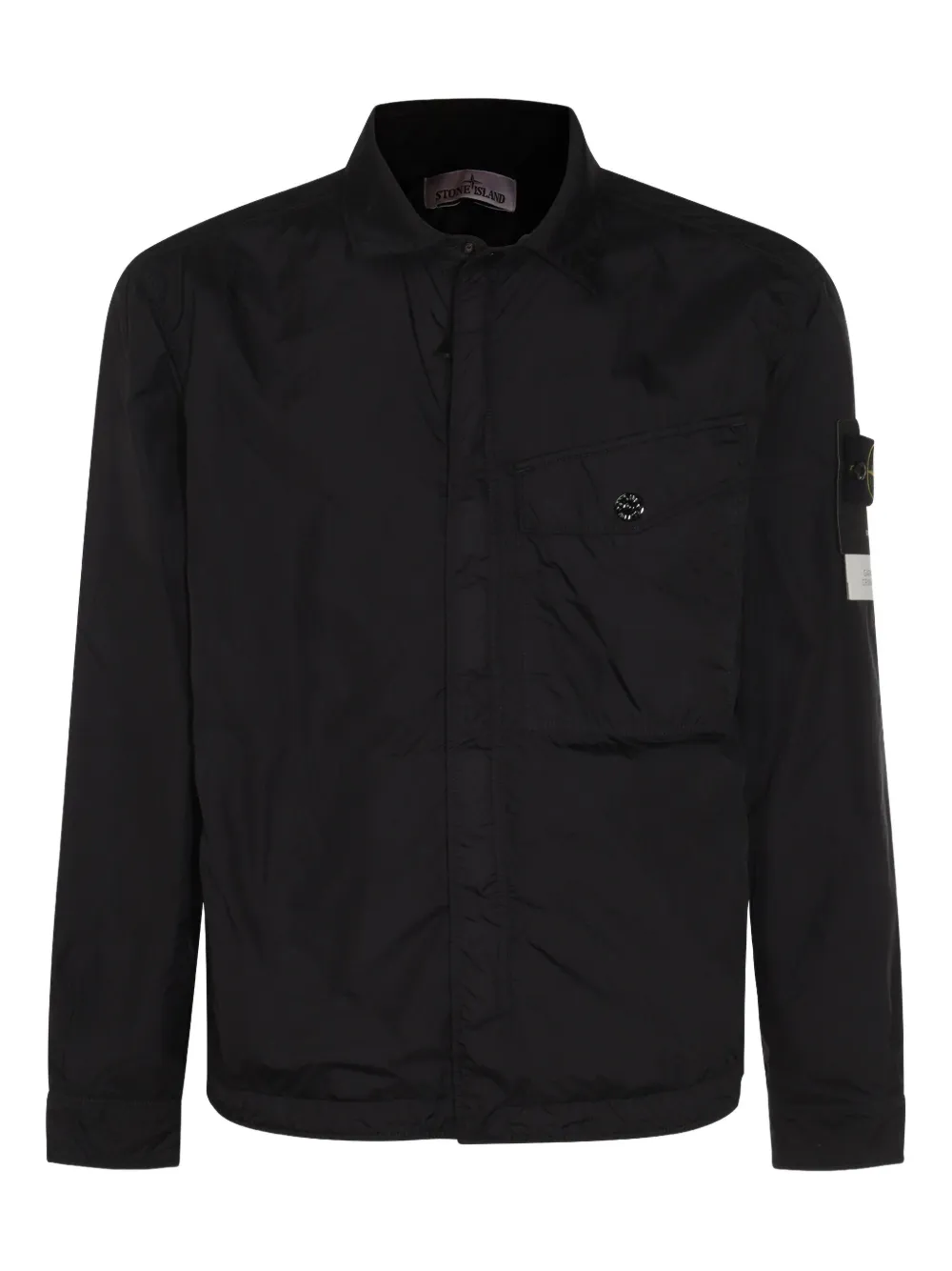 

Куртка с жатым эффектом Stone Island, черный