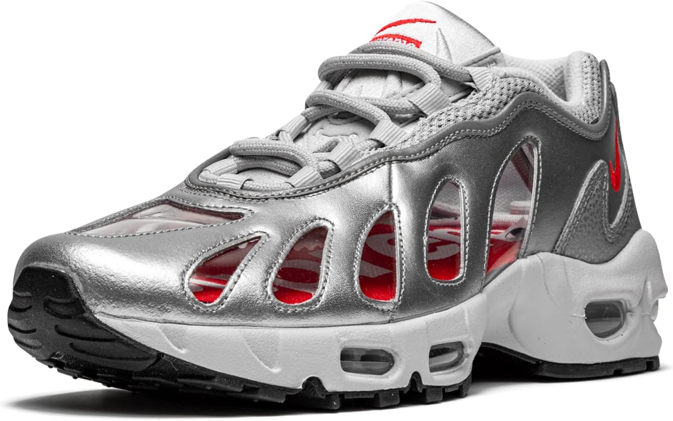 Мужские кроссовки Nike Metallic Silver/Speed Red-clear — фото 4