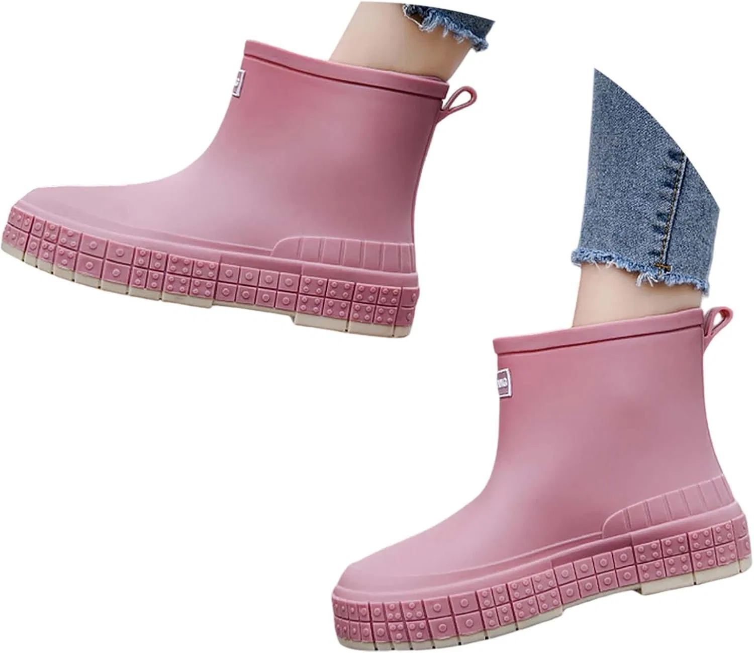 Резиновые сапоги полувысокие водонепроницаемые Bastwahl, A03 Pink
