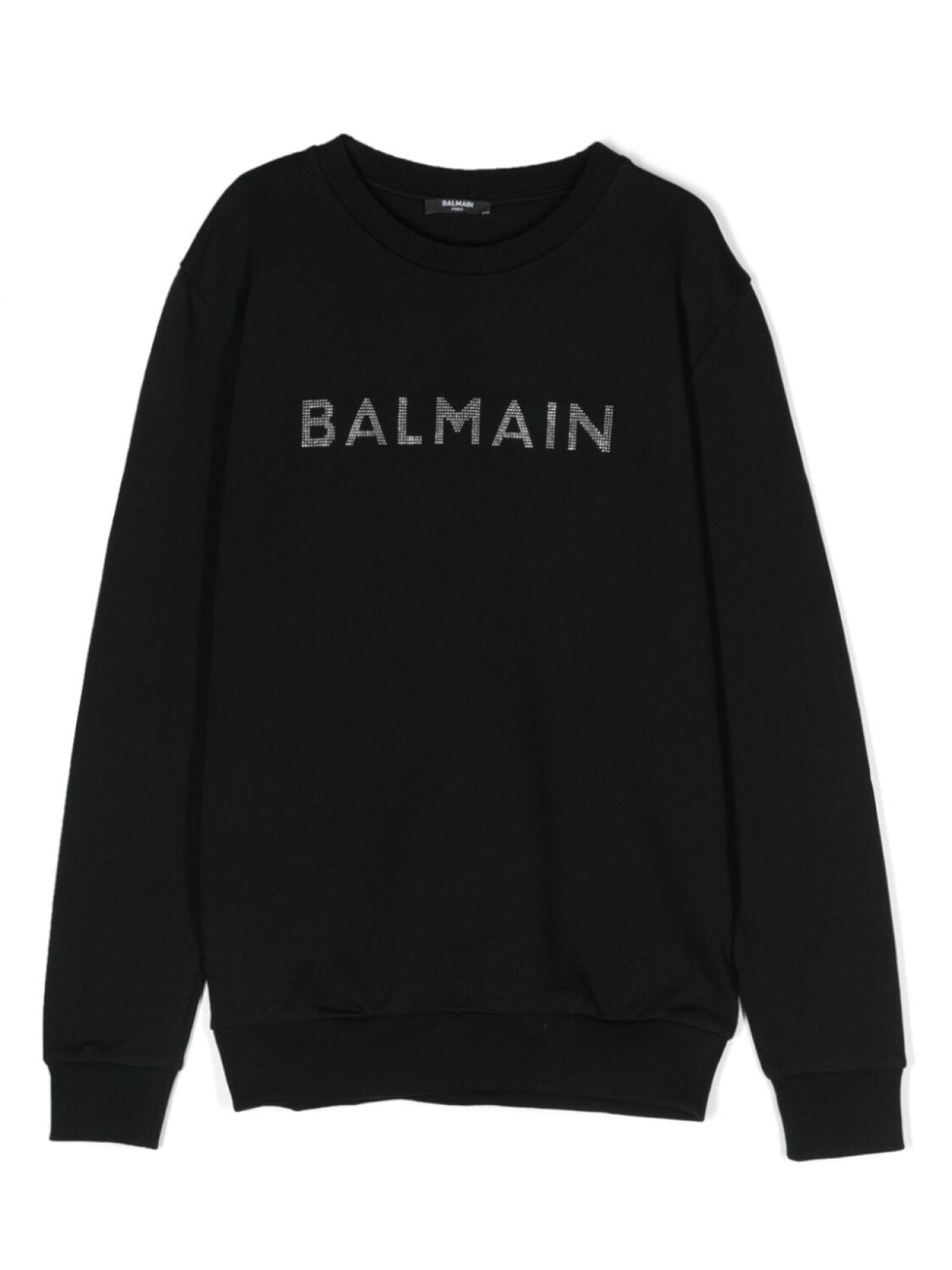 

Balmain Kids толстовка с логотипом и кристаллами, черный