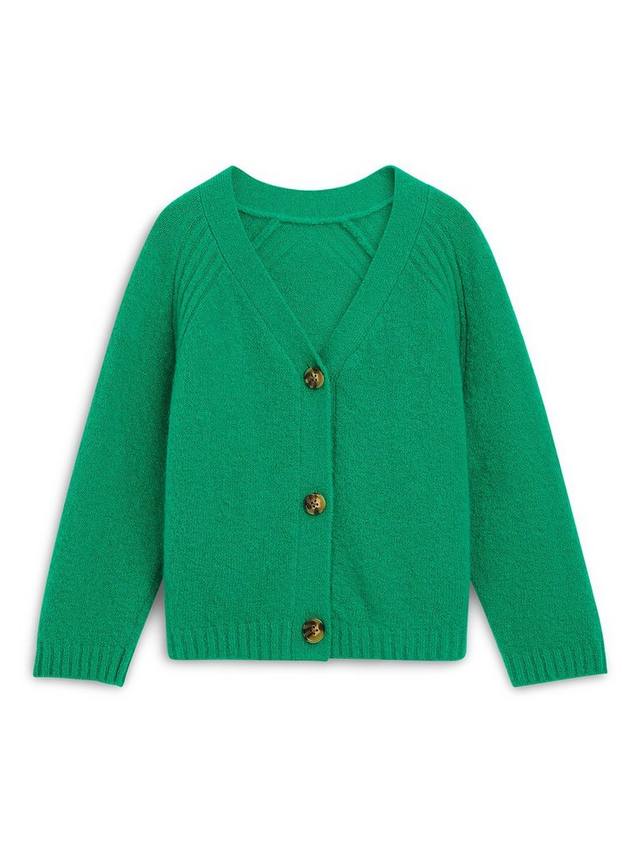 Детский кардиган из шерстяной смеси с фактурной вязкой Whistles, Green — фото 2