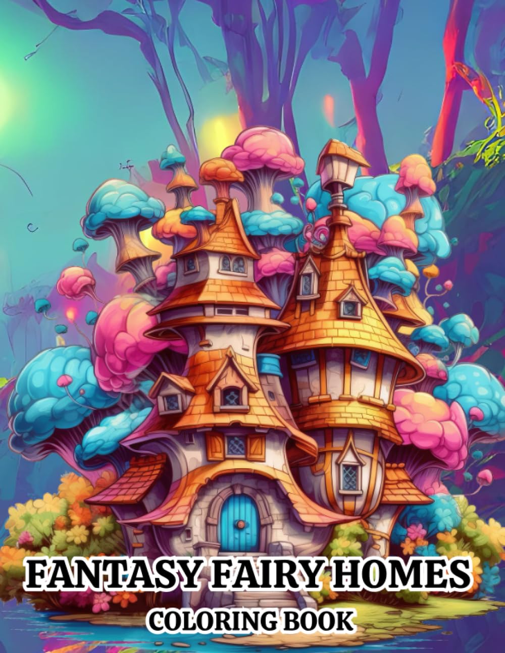 

Fantasy Fairy Homes Coloring Book: Magical Fairy Home Coloring book full of Whimsical Intricate Scenes from the Land of the Fairies