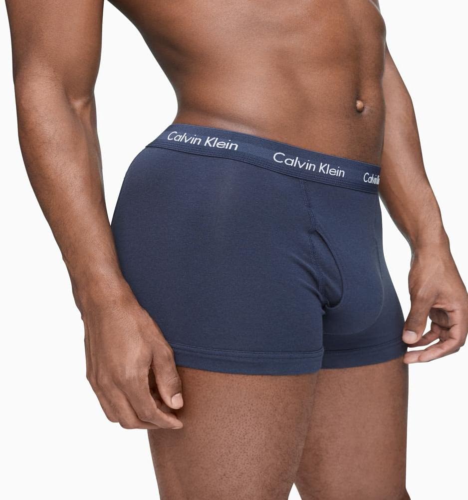 Мужские боксеры Calvin Klein из хлопка и эластичного материала, комплект из 5 пар, 3 Blue Shadow, 2 Cobalt — фото 4
