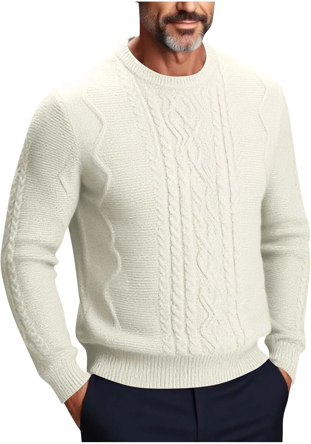 

Мужской свитер Cambkatl с кабельной вязкой