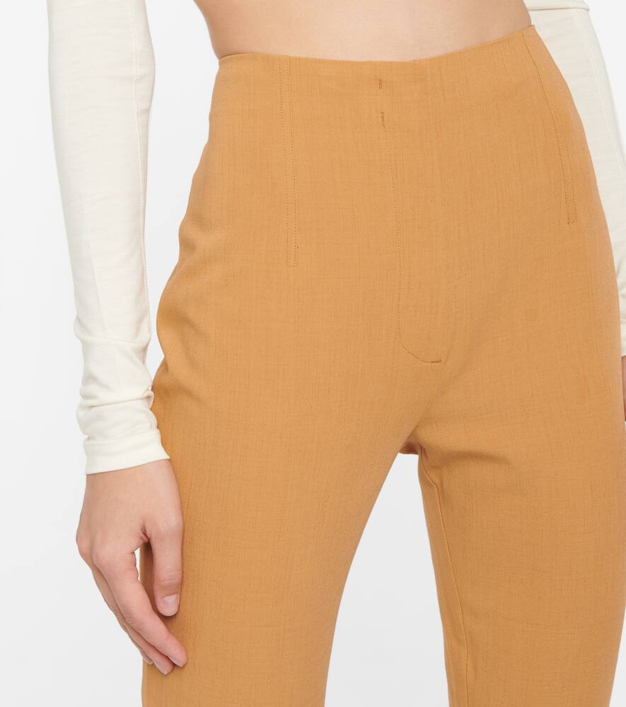 Брюки Obiou с высокой талией и расклешенными штанинами Jacquemus, Camel  213pa01-213 107820 — фото 4