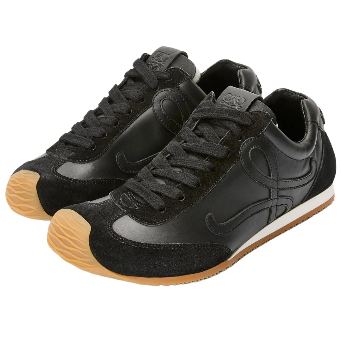 LOEWE Кроссовки Casual Runner 2.0 из коровьей кожи на низком ходу 2 см мужские черные — фото 4