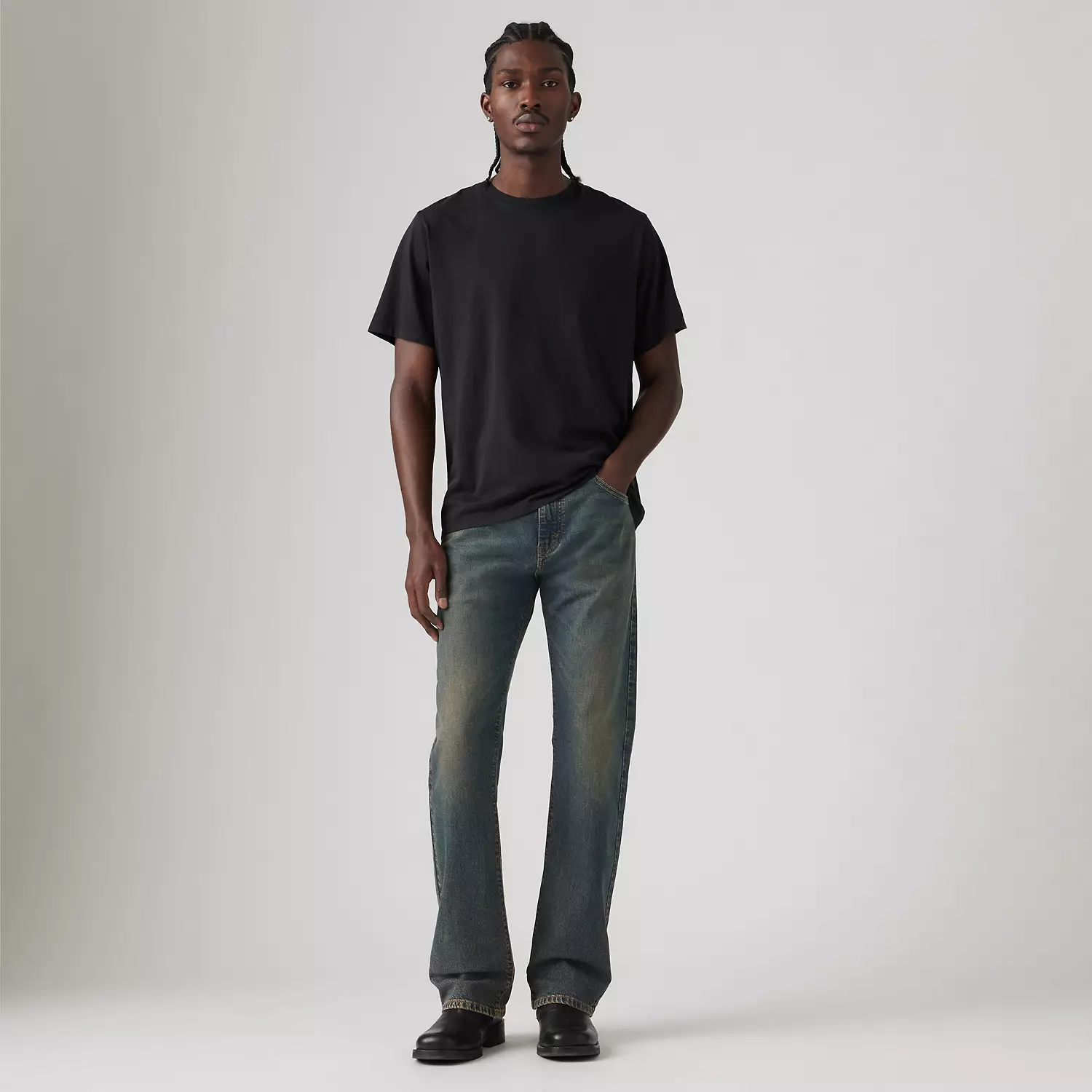 

517 Мужские джинсы Bootcut Levi's, цвет Soak It In - Grey