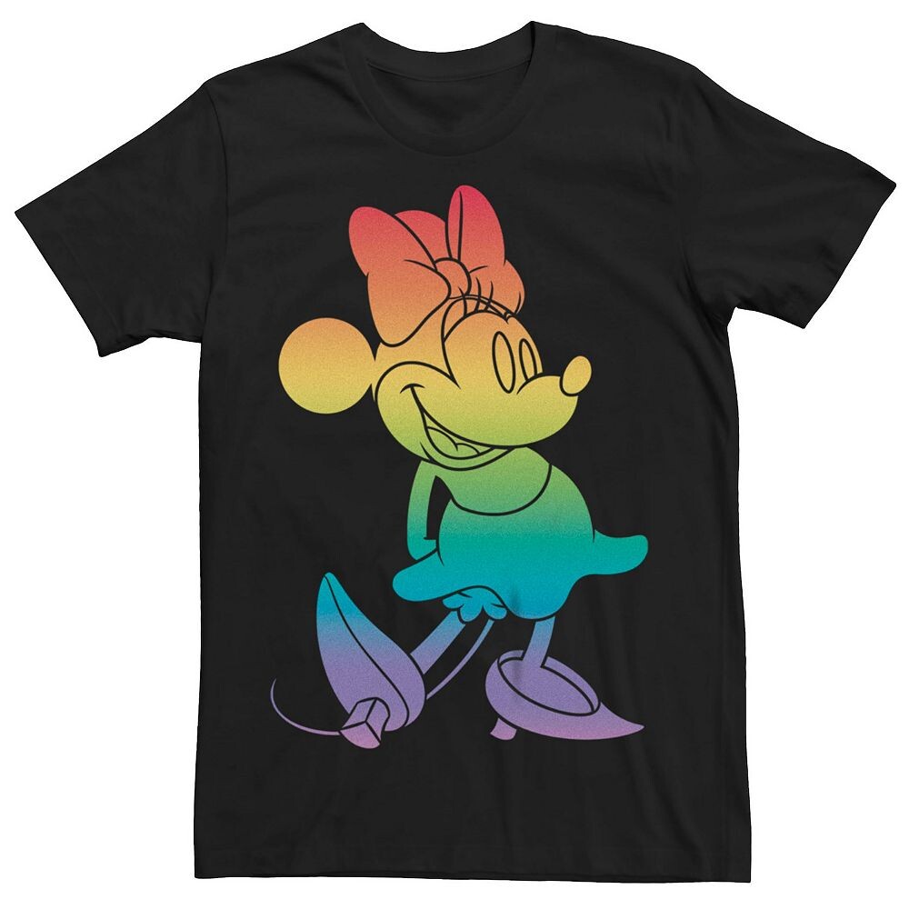 

Мужская футболка Disney's Minnie Mouse Pride с радужным наполнением Licensed Character, черный