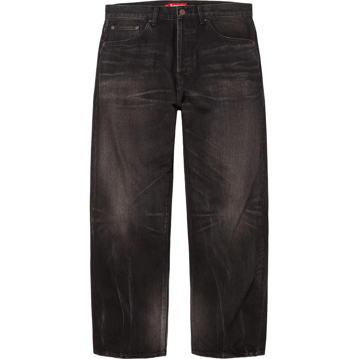 

Выцветшие джинсы свободного кроя Selvedge SS24 Supreme, черный