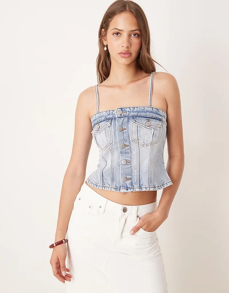 

Джинсовый корсет Cotton On Willow синего цвета Cotton On