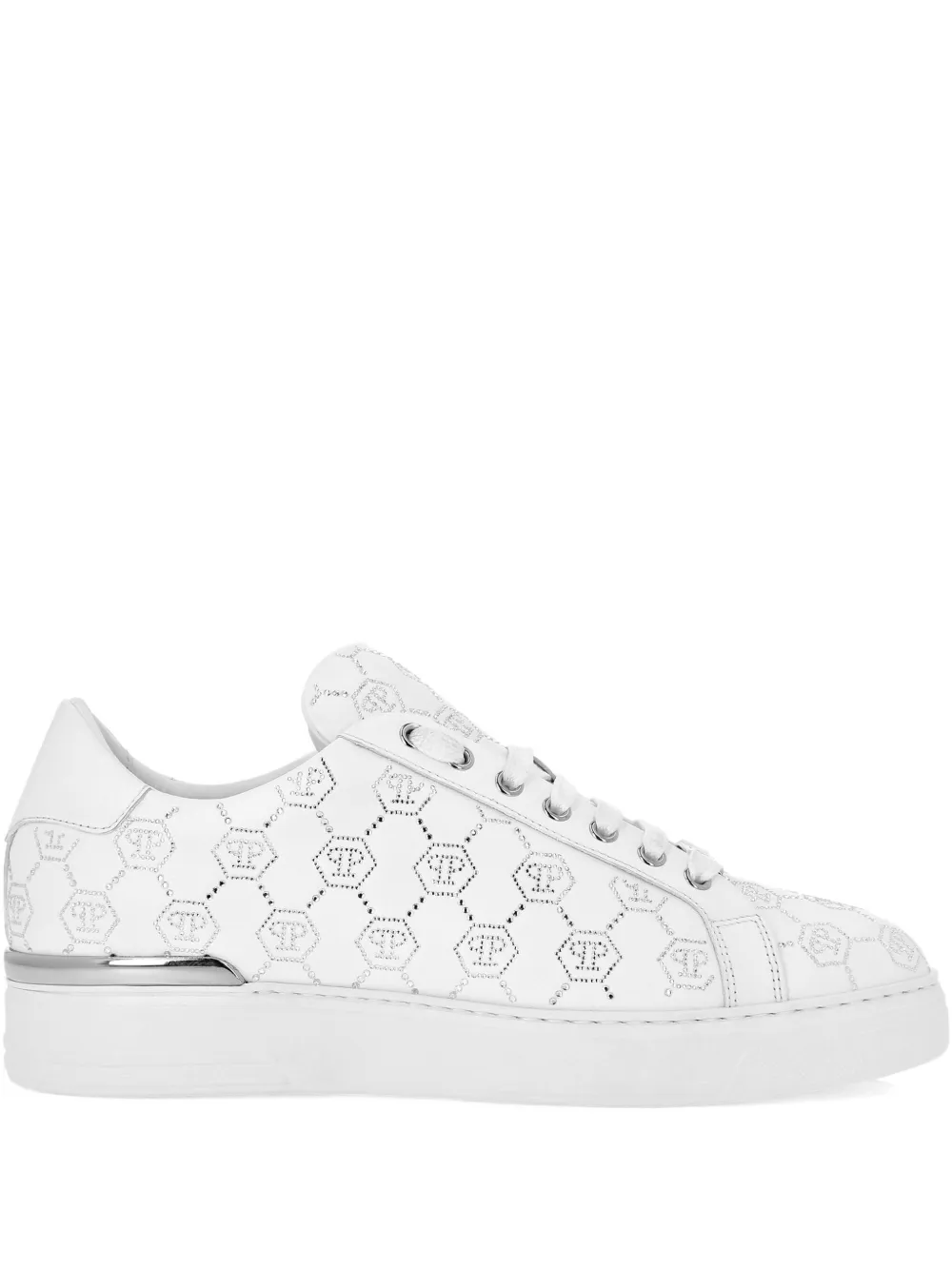 

Кроссовки Carson Monogram Strass Philipp Plein, белый