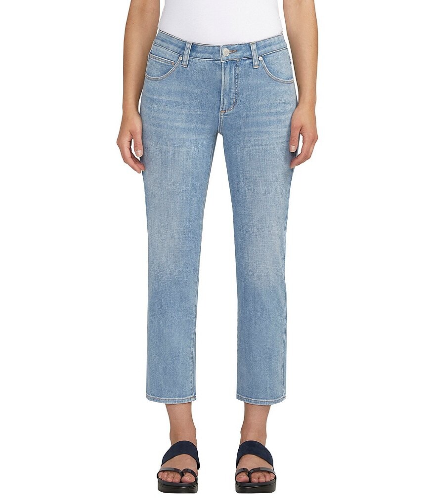 

Джинсы Jag Рубиновые прямые укороченные джинсы со средней посадкой Jag Jeans, синий