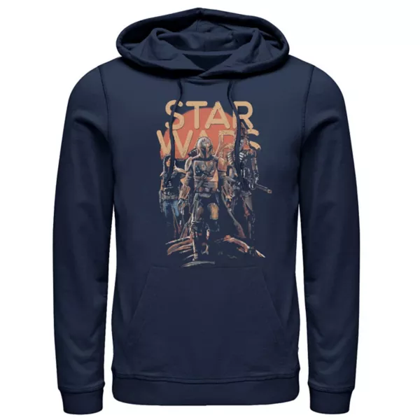 

Мужская худи с принтом "Мандалорец и его команда" Star Wars, синий