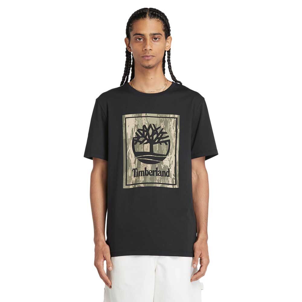 

Футболка с коротким рукавом Timberland Stack Logo Camo, черный