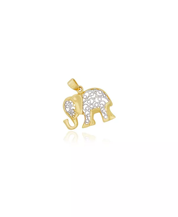 

Двухцветный ажурный слоненок из 14-каратного золота The Lovery, gold