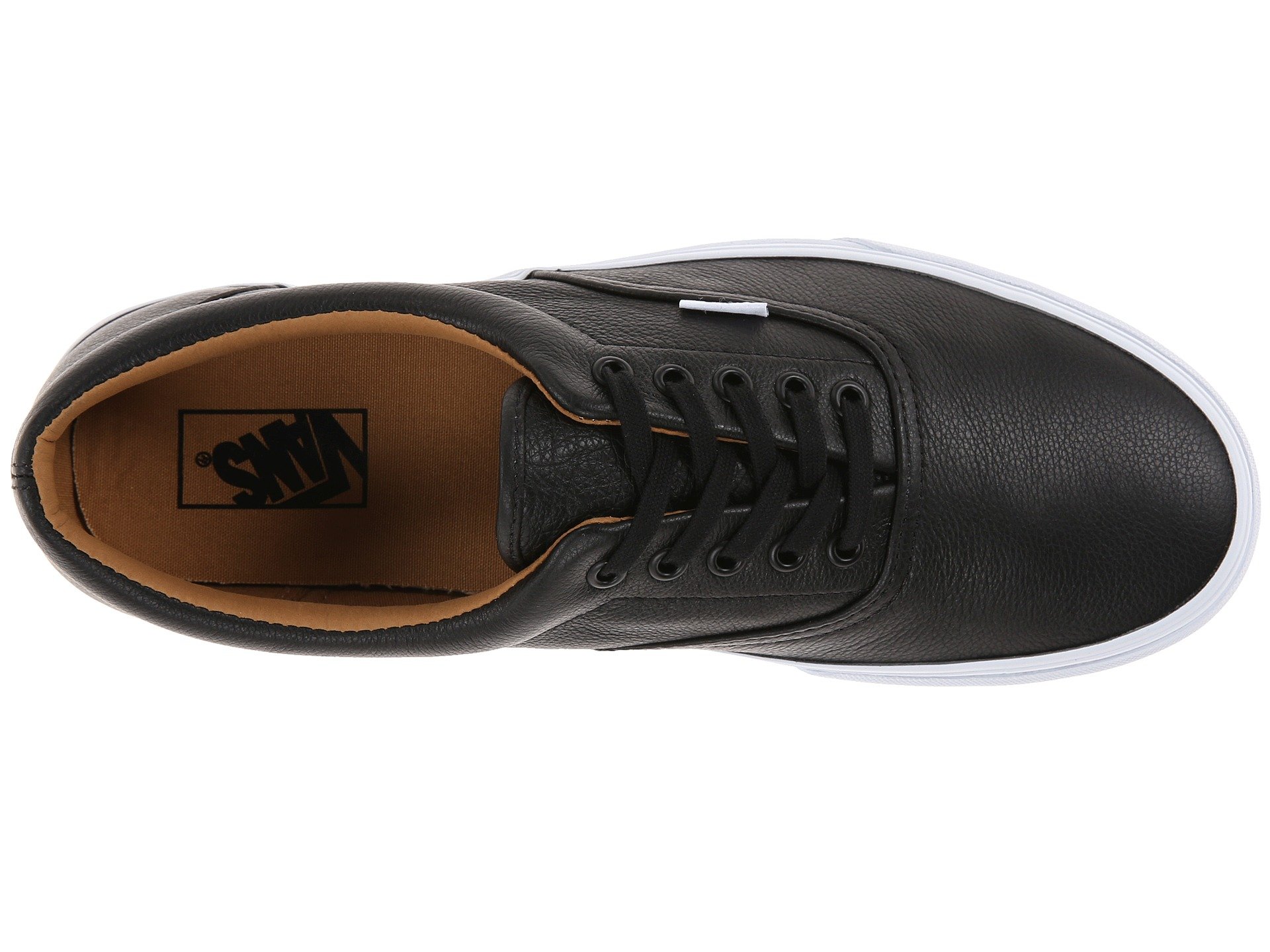 Кроссовки Unisex Vans Era, цвет (Premium Leather) Black — фото 2