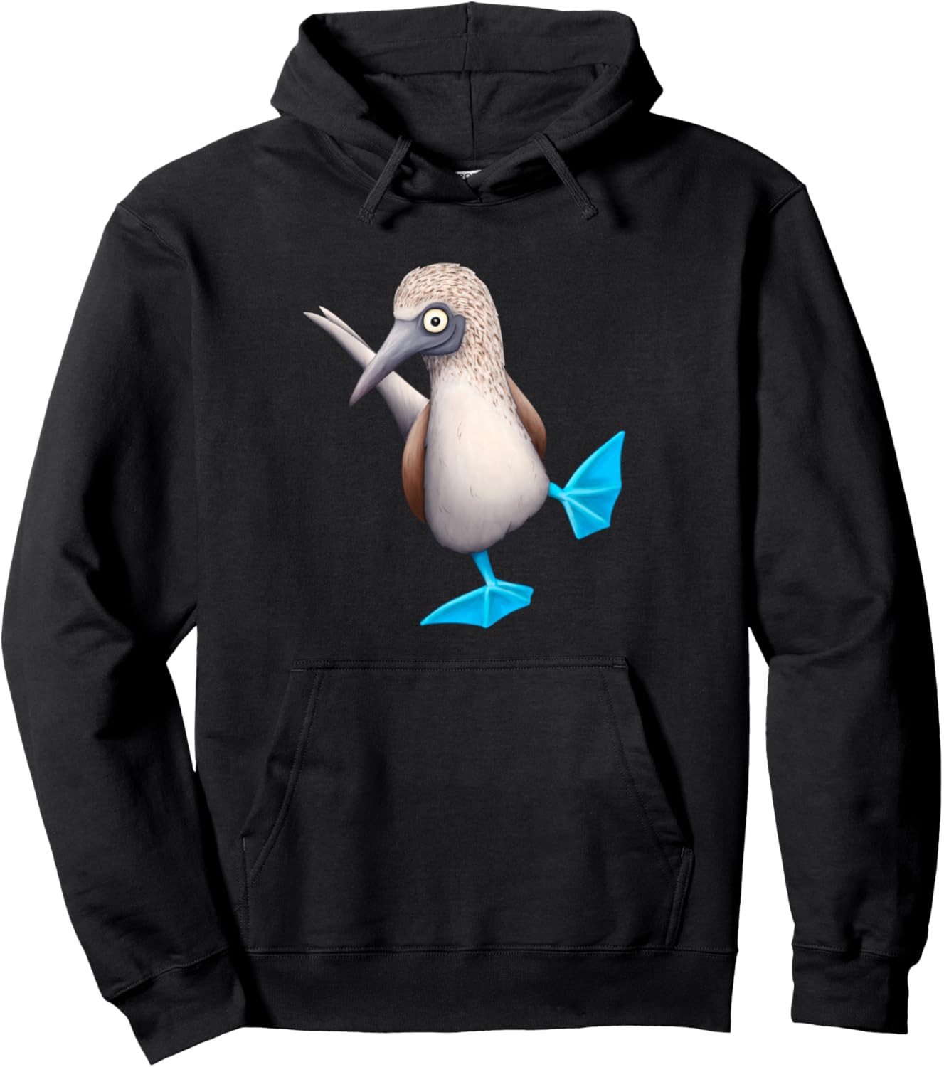 

Худи с изображением танцующей тропической птицы Bluefoot Booby Skizzenmonster, черный