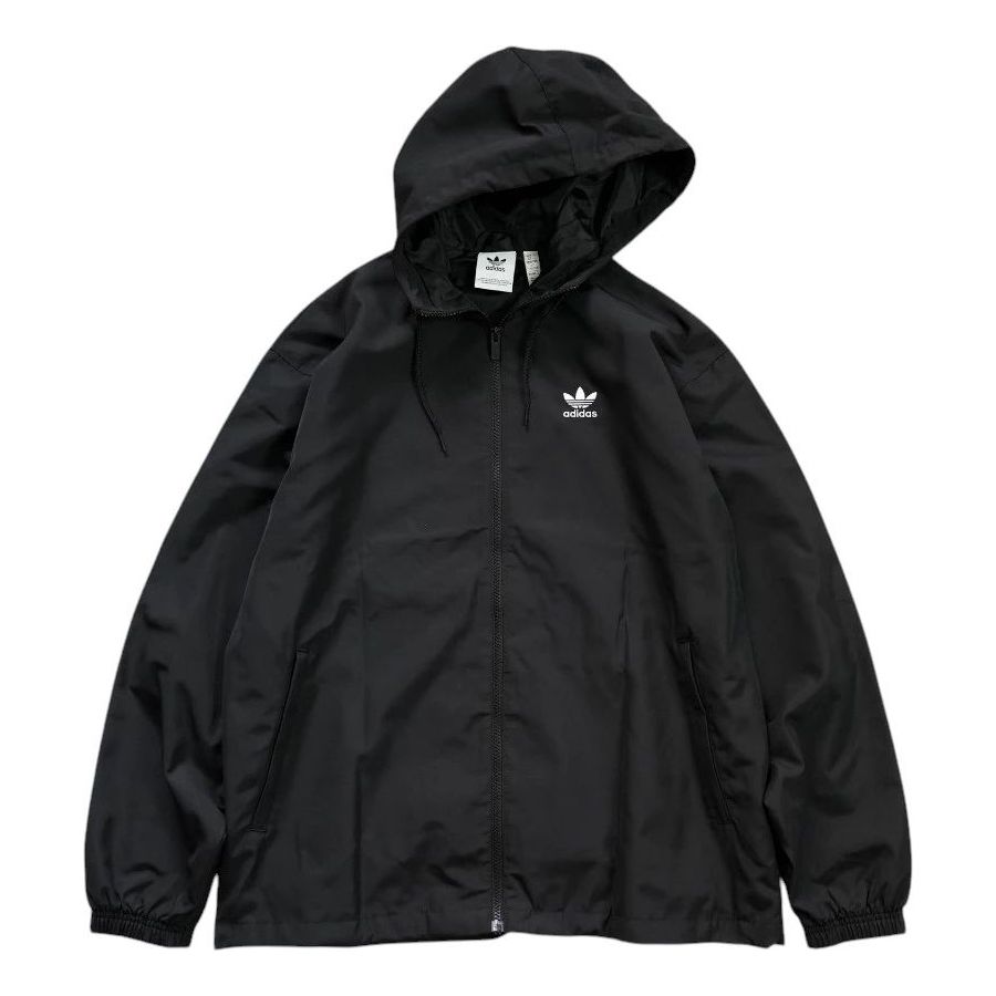 

Куртка adidas Adicolor Trefoil Windbreaker Jacket 'Black White', черный