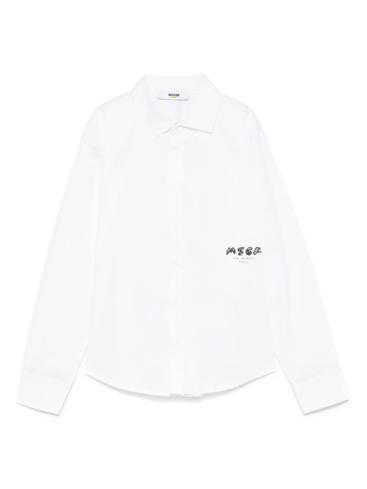 

MSGM Kids рубашка с логотипом, белый
