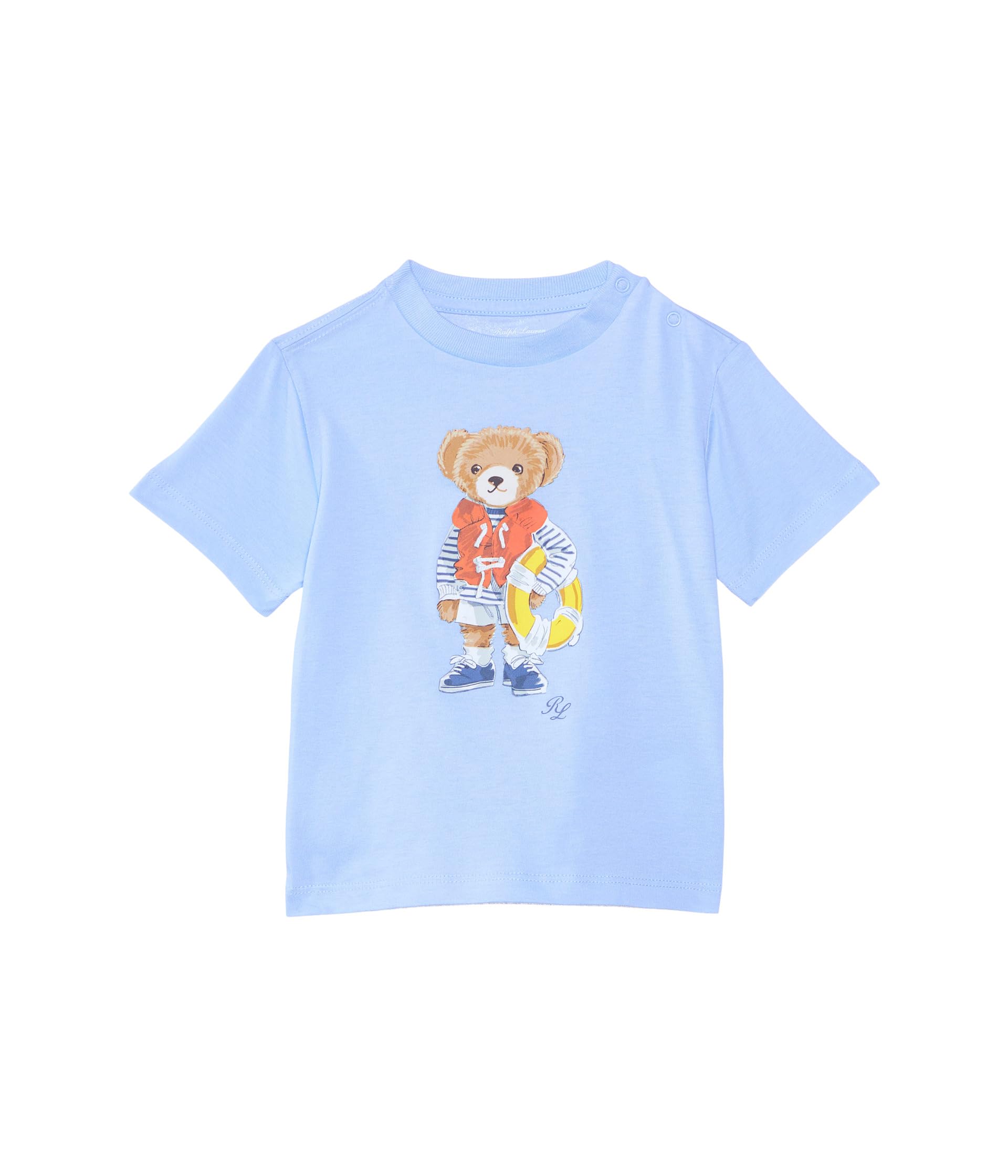 

Футболка Polo Ralph Lauren Kids Polo Bear Cotton Jersey Tee, цвет Office Blue
