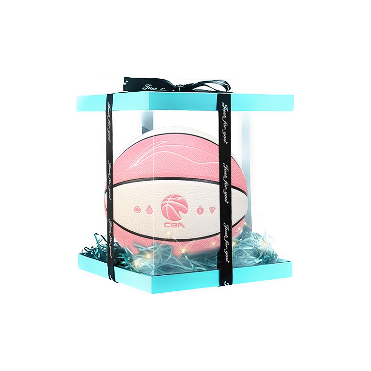 

LINING Баскетбольный мяч CBA Collection PU розовый белый размер 7 тренировочный unisex