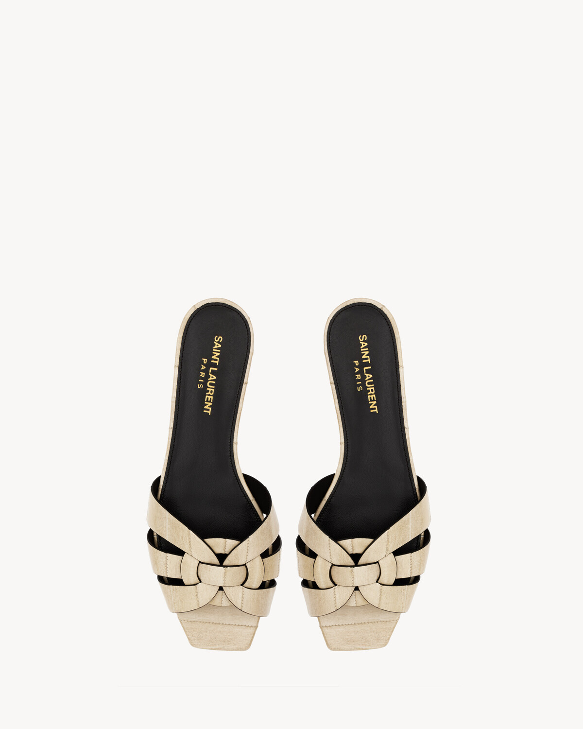 Мюли TRIBUTE из угря Saint Laurent, белый