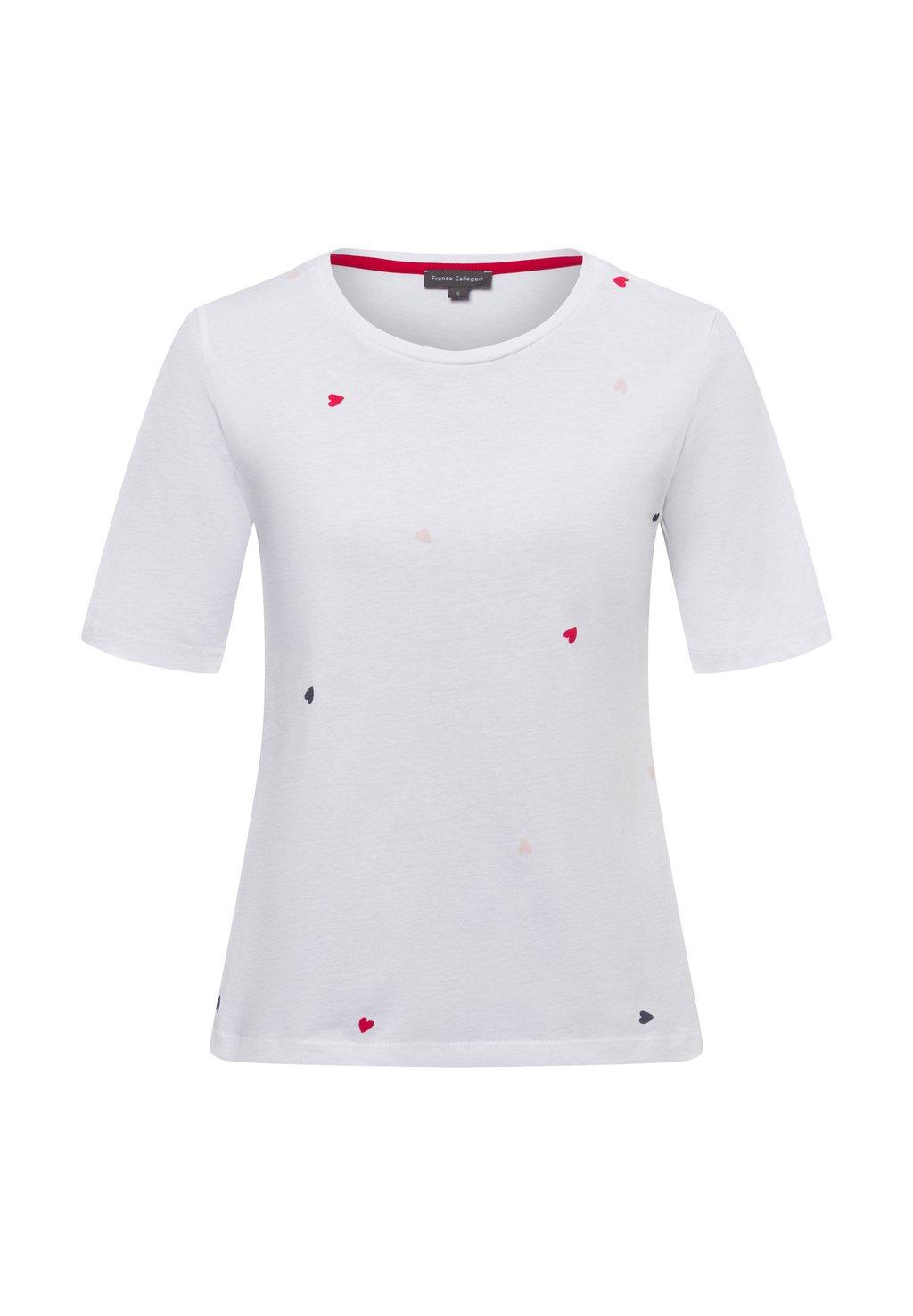 

Футболка с принтом Franco Callegari, белый