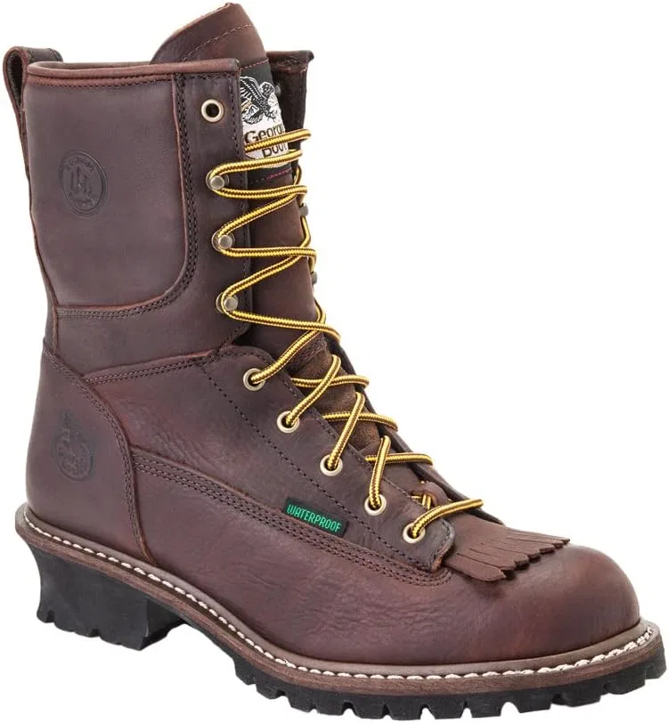 Мужские рабочие ботинки Georgia Boot 8 Inch Loggers G7313 для работы на производстве и в строительстве, Brown