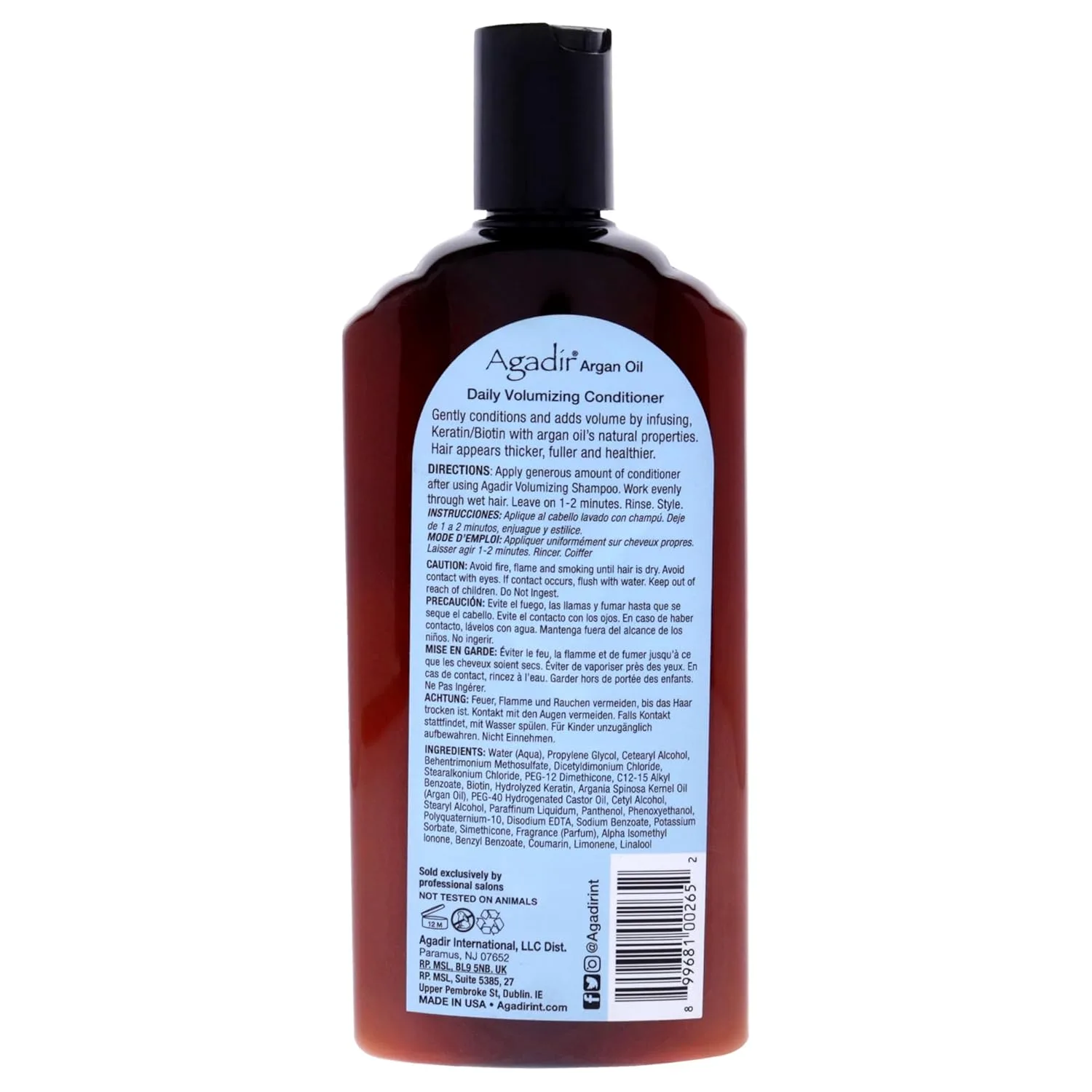 Кондиционер для придания объема AGADIR Daily Volumizing Conditioner, 12, 4 жидких унции — фото 2